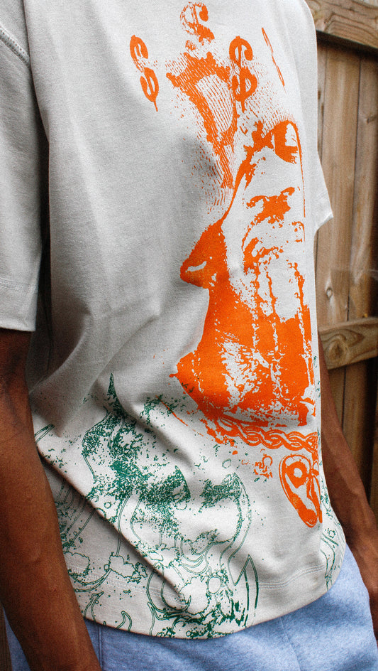 Orange/Green “Red Man Tee”