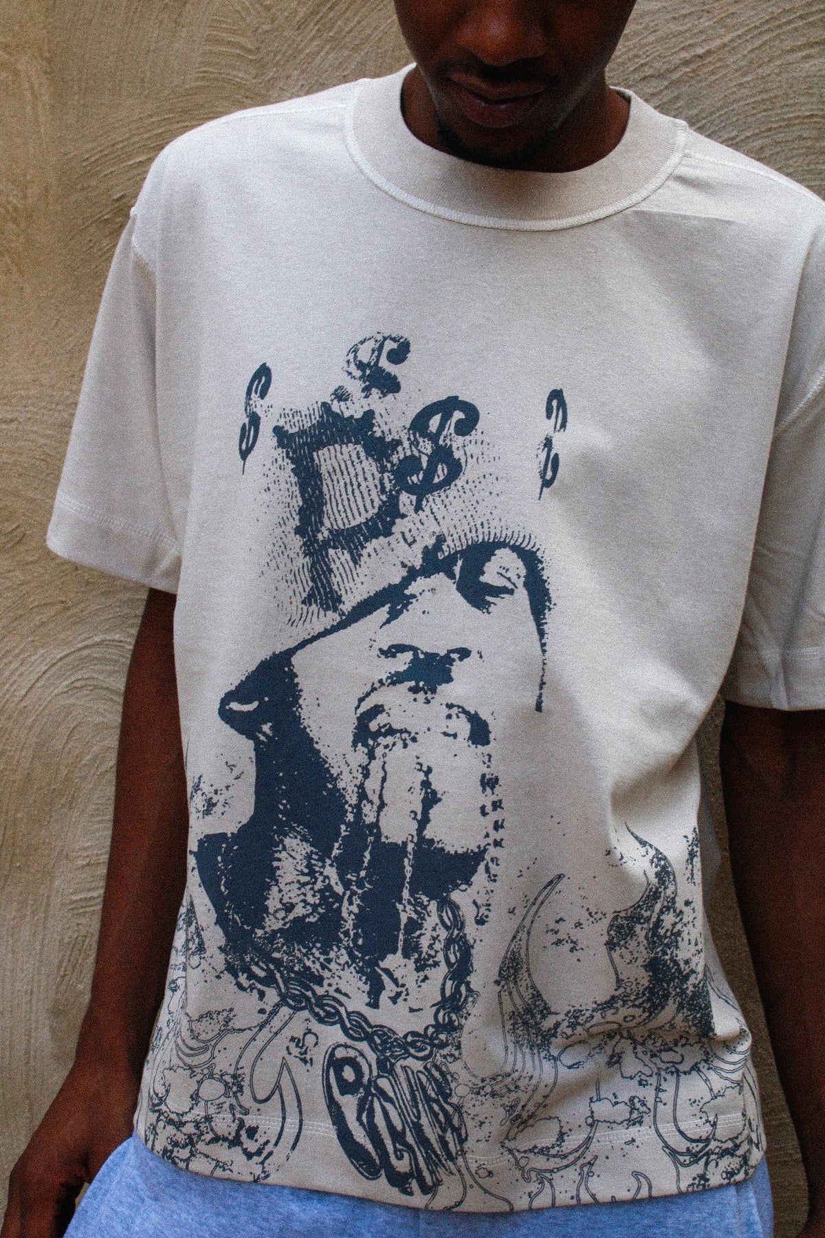 Grey/Bone “Redman Tee”