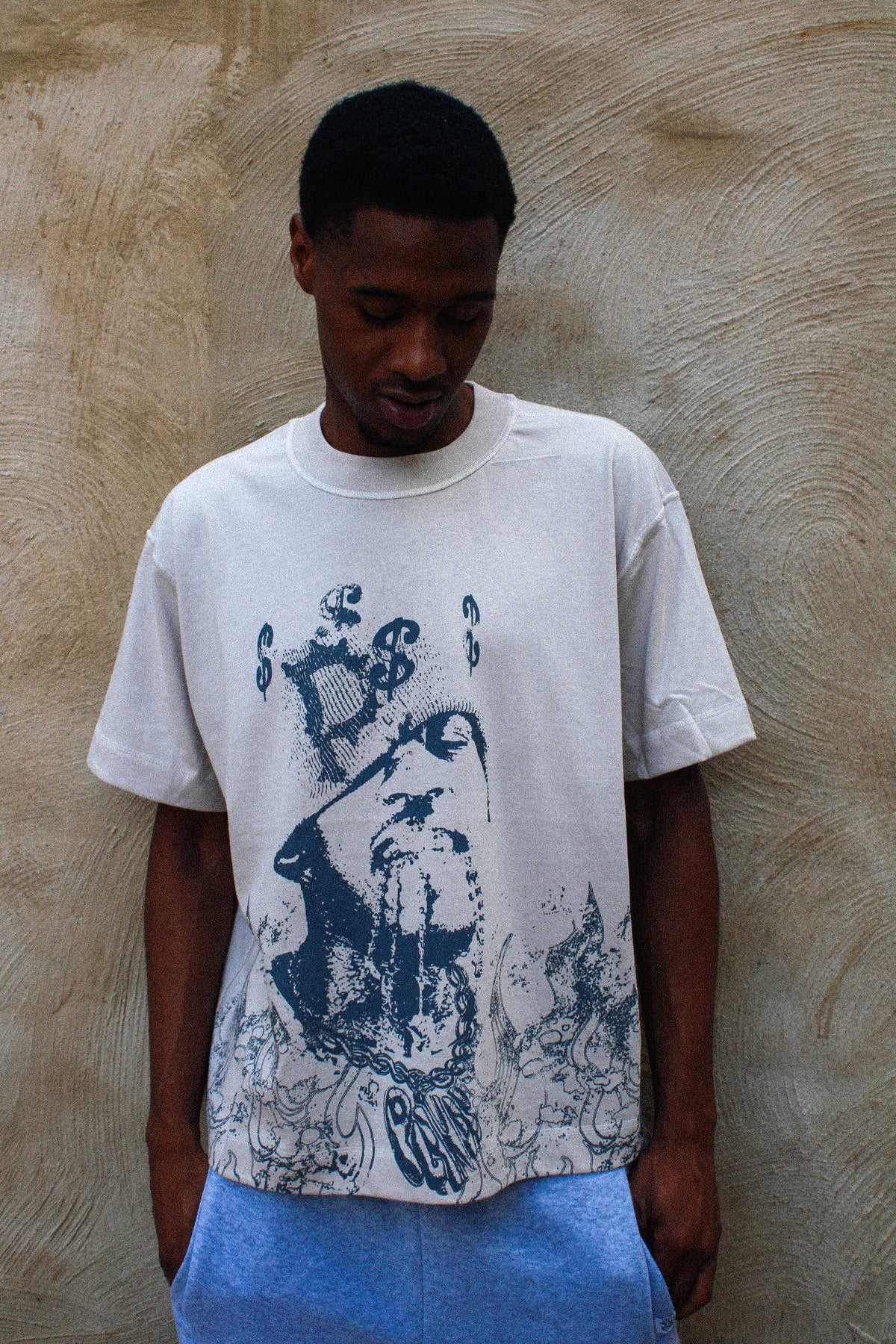 Grey/Bone “Redman Tee”